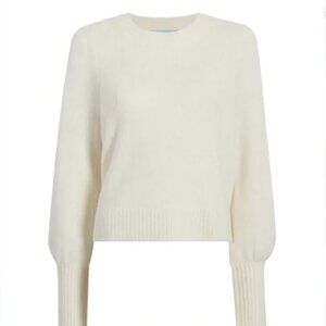 NWT Hill House Cropped Sylvie Sweater, 100% wool, Coconut Milk (Cream), small
